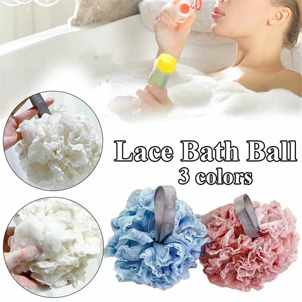 Exfoliating Large Body Scrubber Sponge Flower Brush Puff Bath Loofah Mesh Shower