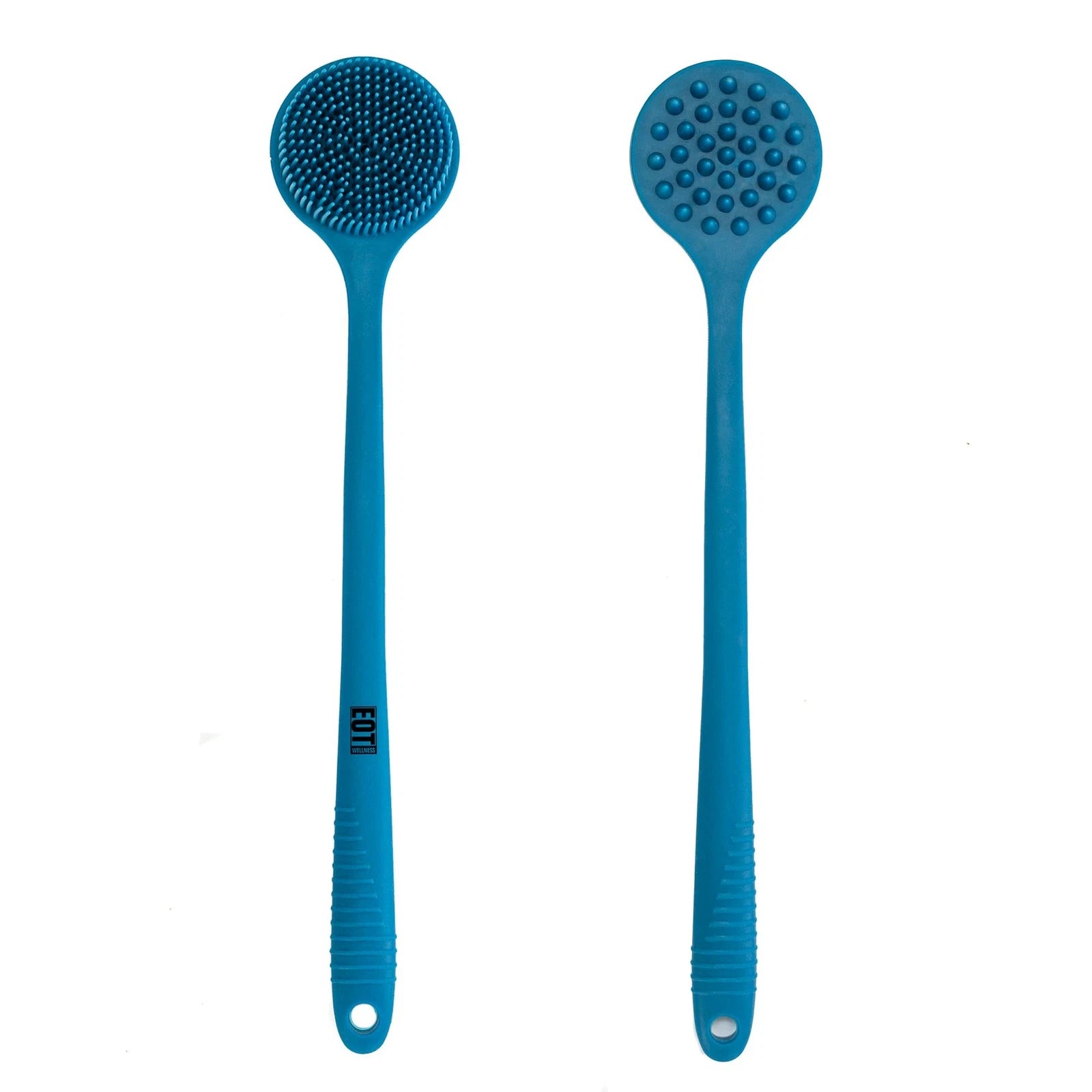 Bendable Long Handled Silicone Body Brush & Hair Scrubber - Bath Shower Back ...
