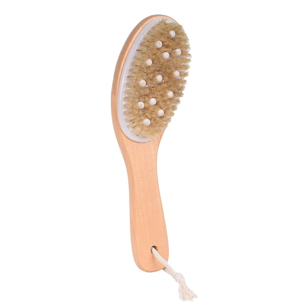 Body Brush Back Scrubbing Exfoliating Scrubber with Handles Dry Skin for