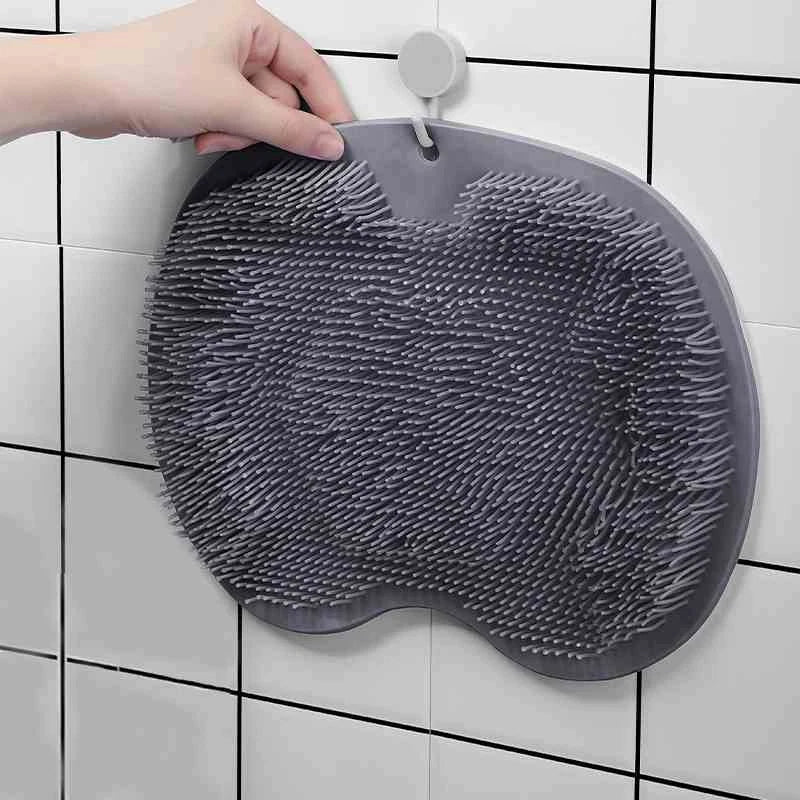 Silicone Foot Back Scrubber Exfoliating Massager Pad Cleaning Mat Bath Shower