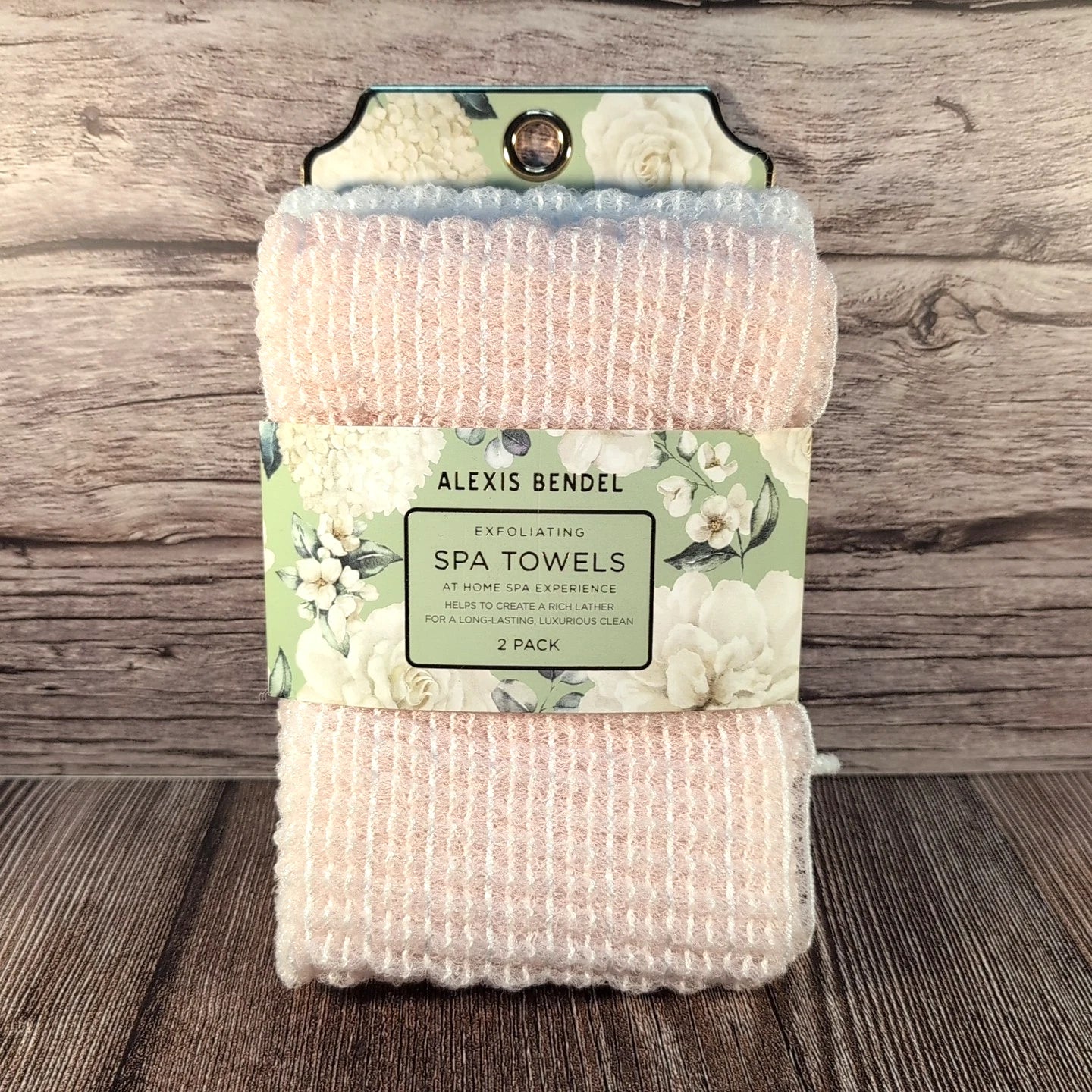 2-Pack Body Exfoliating Cloth Towel Stretchy Bath Shower Washcloth Spa