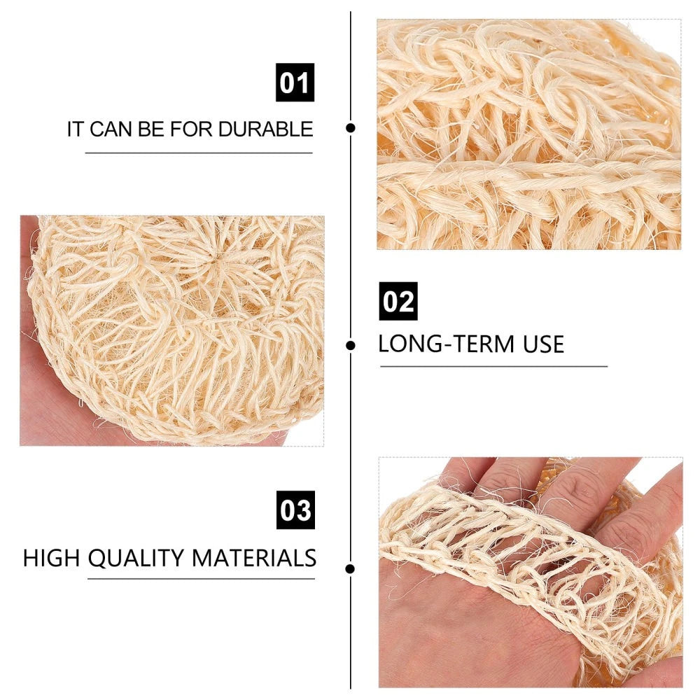 2 Pcs Sisal Bath Brush Man Mother Body Scrubber Shower Balls Dry