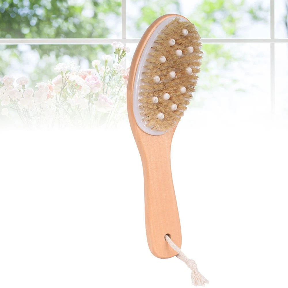 Body Brush Back Scrubbing Exfoliating Scrubber with Handles Dry Skin for
