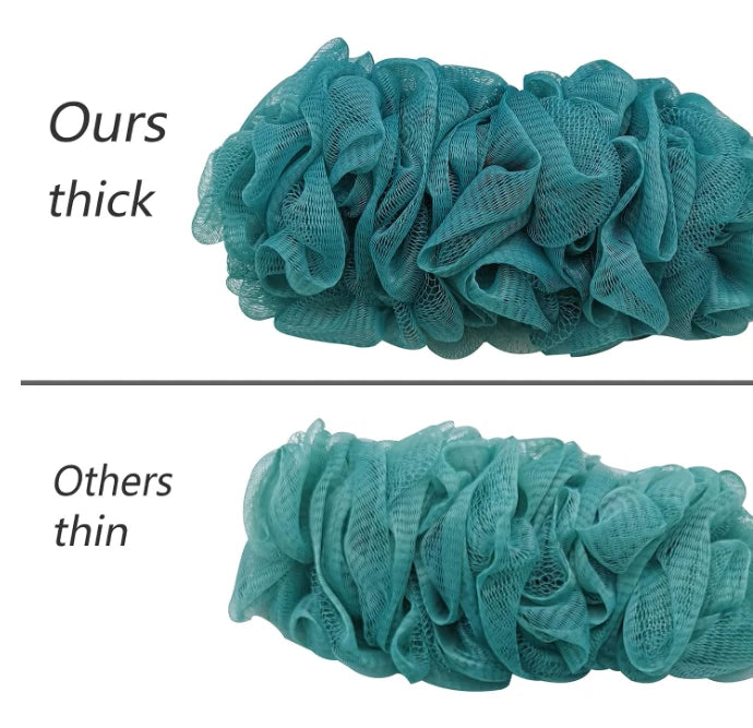 Back Scrubber for Shower with Long Handle, Soft Nylon Mesh Sponge, Blue, Unisex