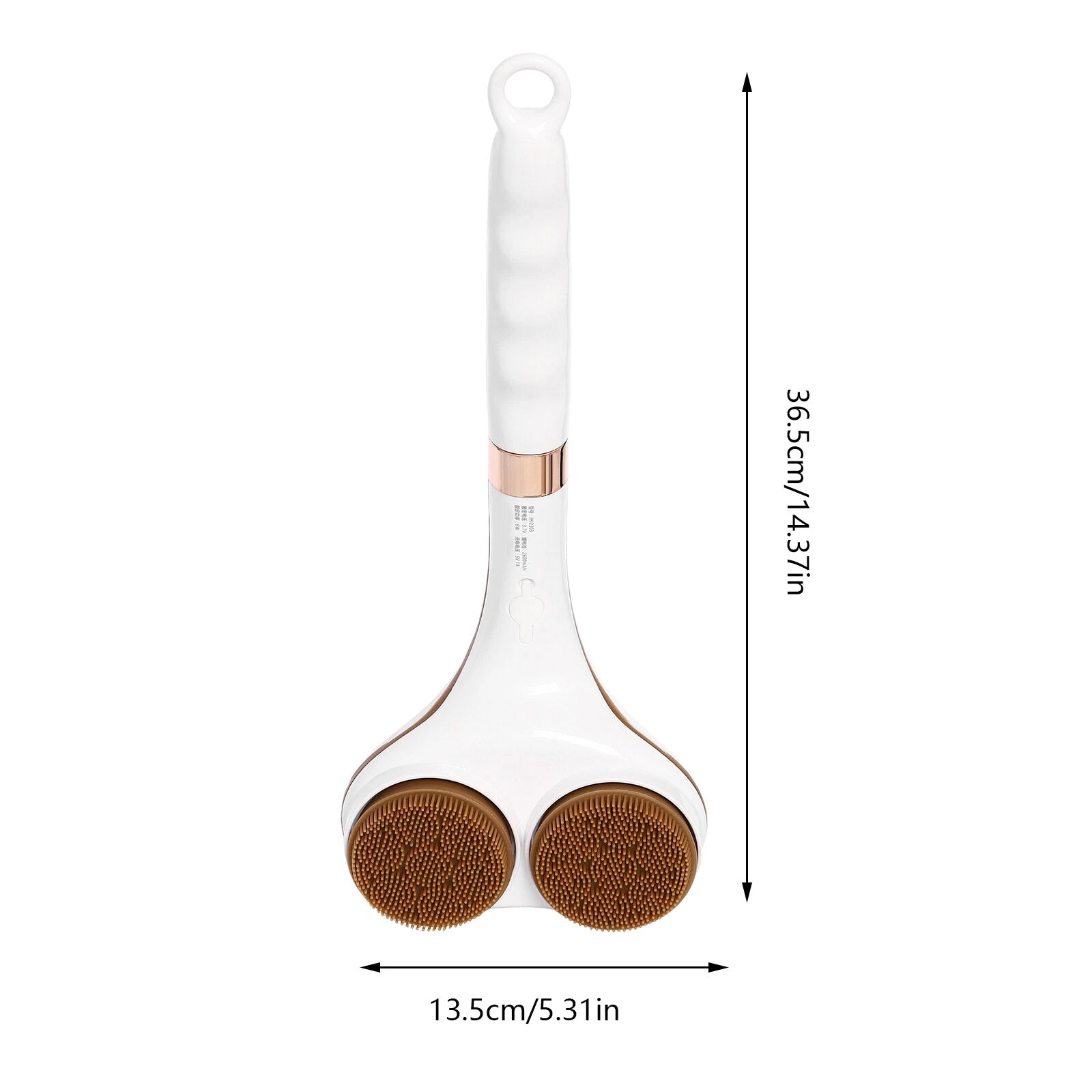 Double Head Electric Bath Brush Body Shower Brush Long Handle Back Massage Clean