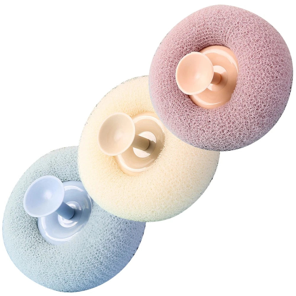 3 Pcs Bath Brush Shower Scrubber for Body Miss Poufs All Stuffdesign