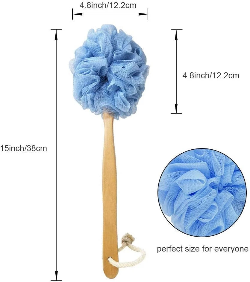 Loofah with Handle, Loofah on a Stick, Shower Sponge with Handle, Bath Brush, Sh