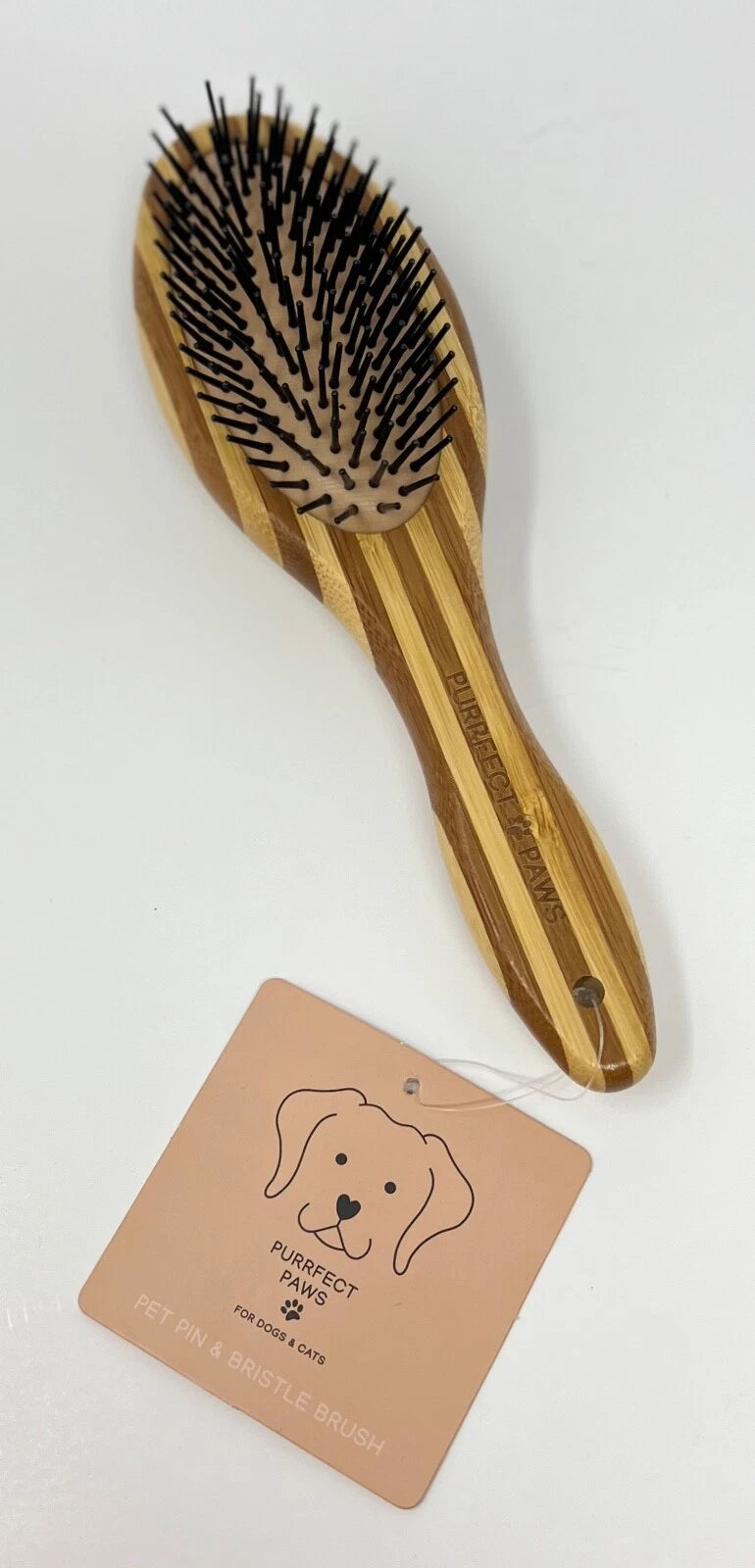 NEW BATH & BODY WORKS WOOD PIN BRISTLE BRUSH PET DOG CAT HAIR GROOMING ACCESSORY