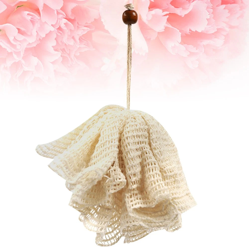 Bath Flower Towel Back Scrubber for Shower Exfoliating Balls Mesh