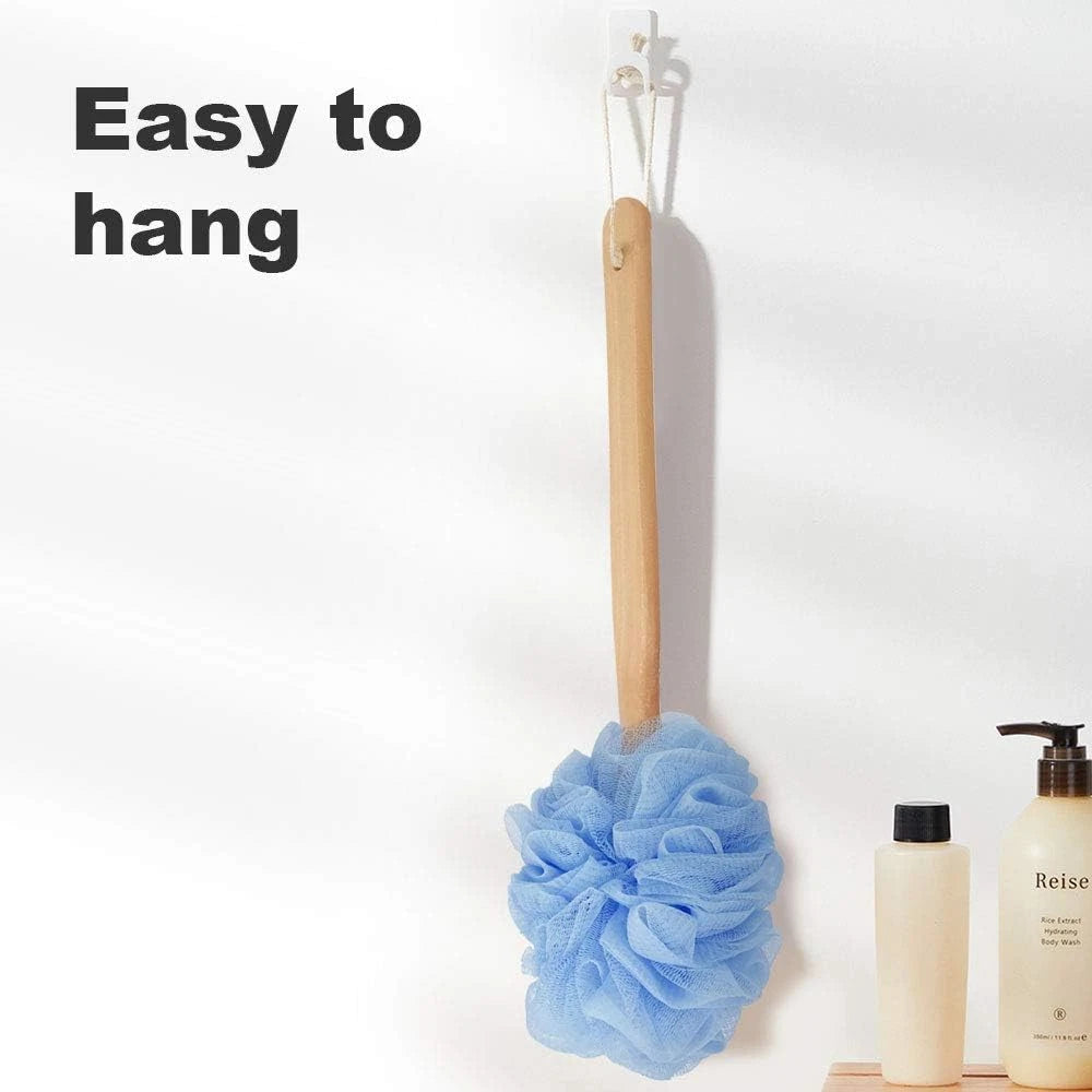 Loofah with Handle, Loofah on a Stick, Shower Sponge with Handle, Bath Brush, Sh