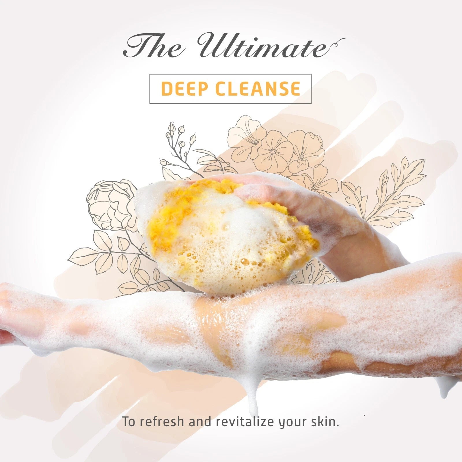 Exfoliating 2-Texture Loofah Sponge Ultra Soft, for Bath and Shower (Pack of 2)