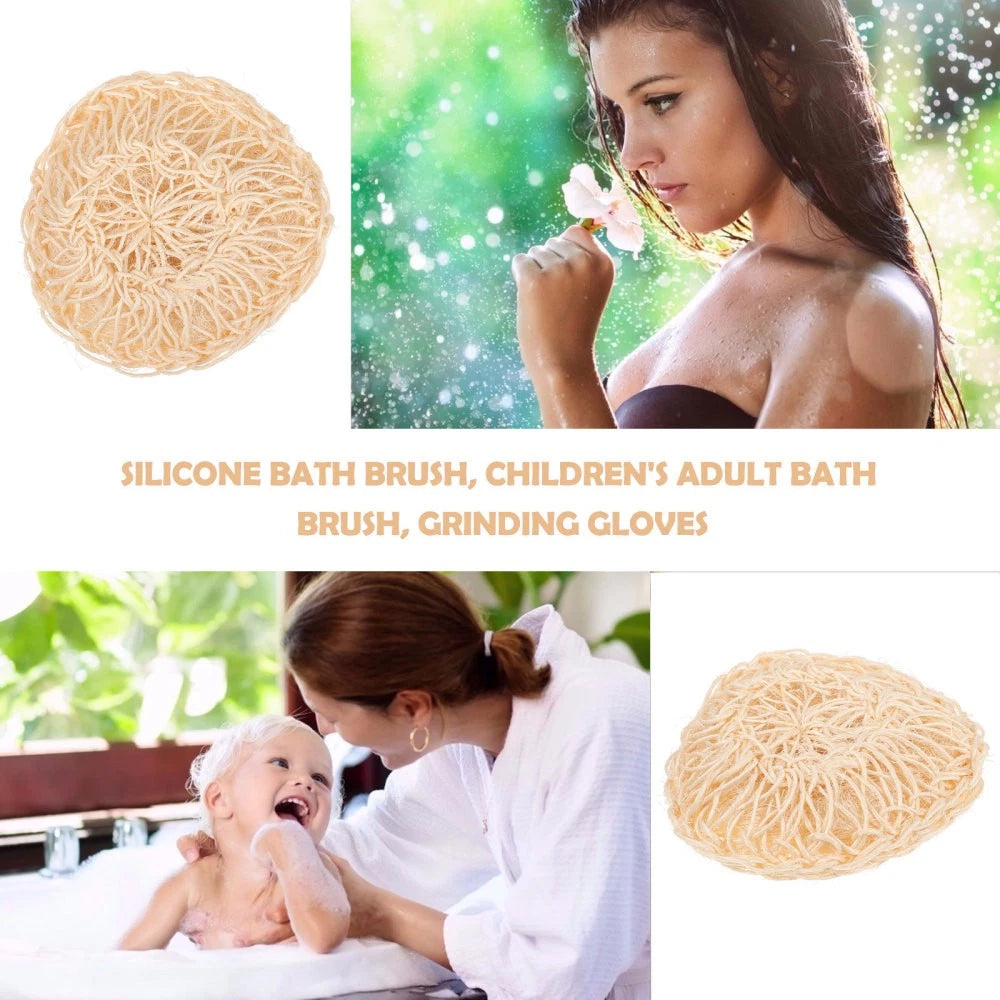 2 Pcs Sisal Bath Brush Man Mother Body Scrubber Shower Balls Dry