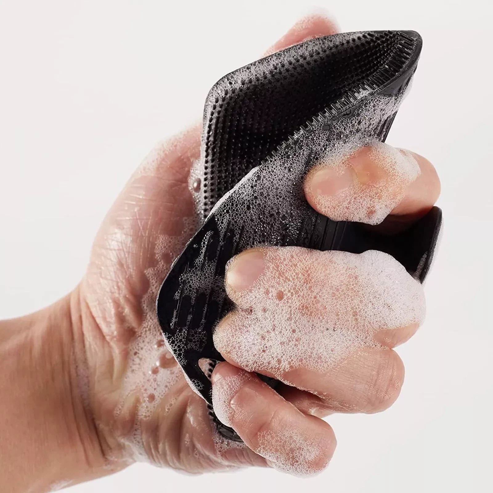 Mens Silicone Body Scrubber Shower Cleansing Brush Exfoliating Deep Clean Tool