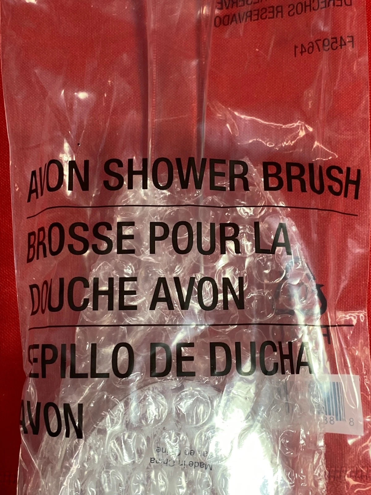 NIB Avon Long Handle Shower Brush w/Massage Nubs on Back of Brush~Lot of 2