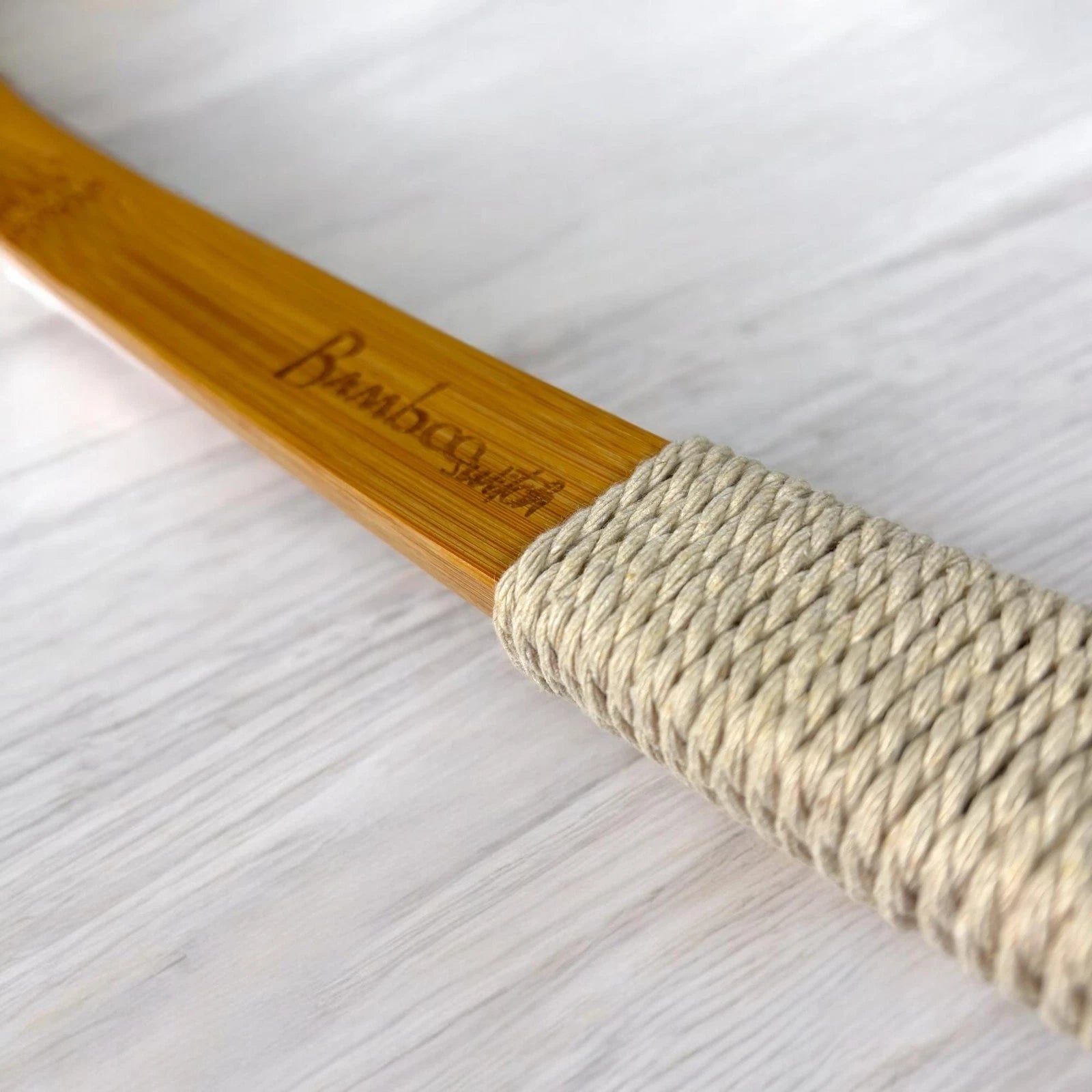 Curved Handle Dry Brush | Natural Bristle Body Brush | Exfoliating Shower Tool