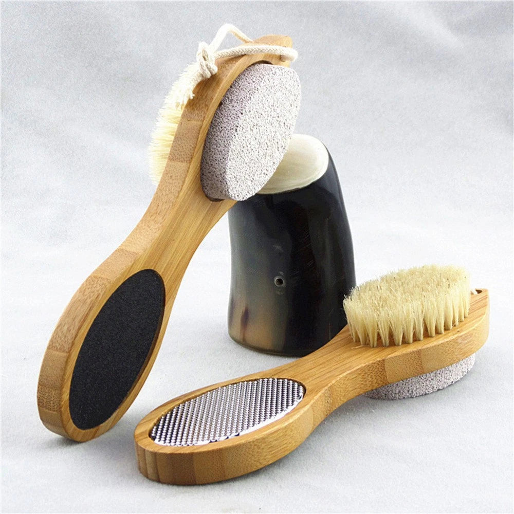 Foot Massage Brush Protection Feet Pads Wooden bath brush Shower brush