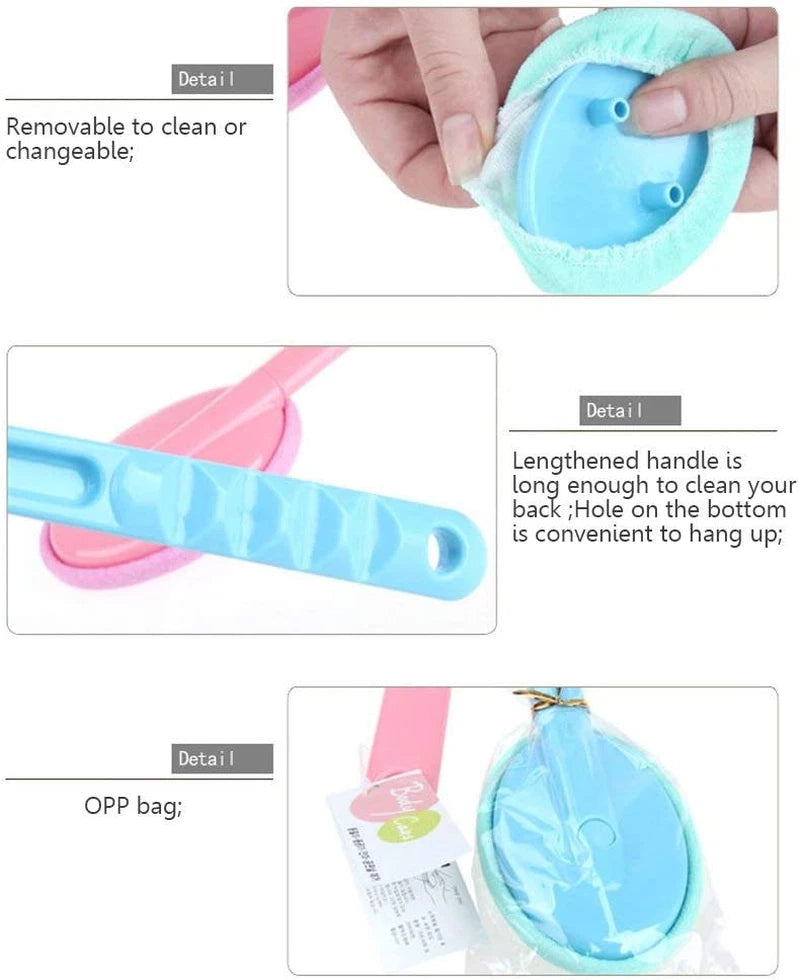 Easy Lotion Applicator, Back Rubs Massager Bath Brush, Extra Long Handle, Easily