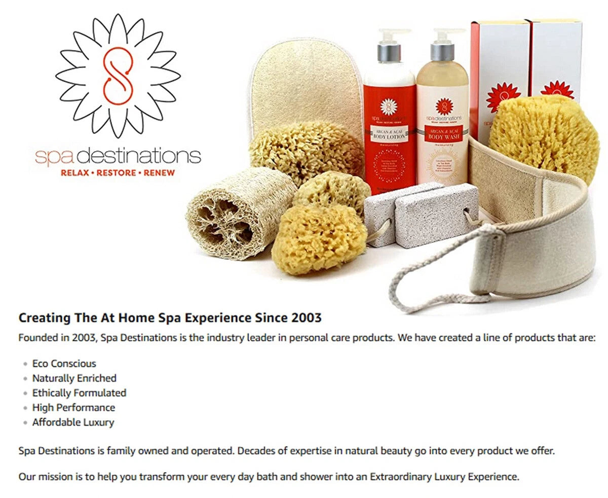 Natural Yellow Sea Sponges by Spa Destinations (Choose Size)