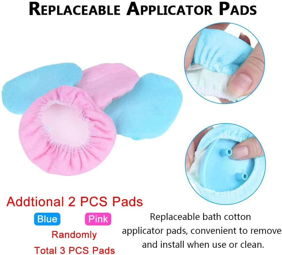 Easy Lotion Applicator, Back Rubs Massager Bath Brush, Extra Long Handle, Easily