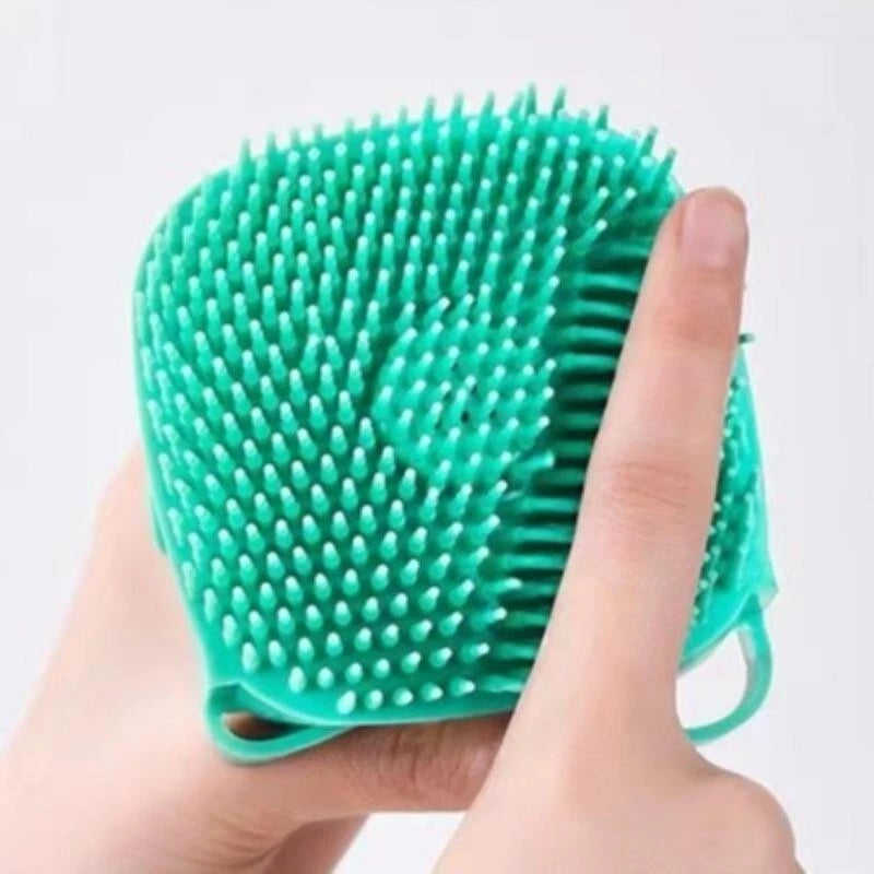 Pet Bath Brush, Silicone Pet Bath Massage Brush, Shampoo Dispenser Shower Brush