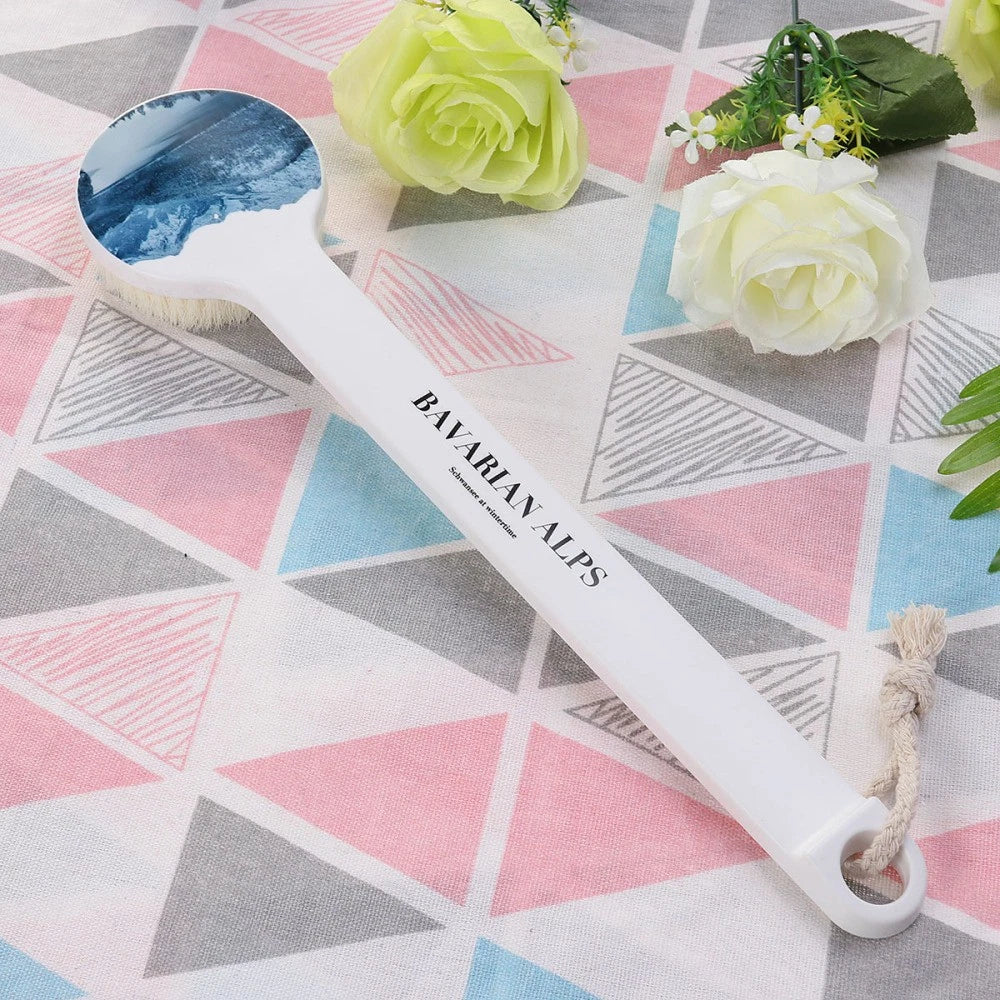 Bath Brush Body Shower Scrubber Skin Exfoliator Long Handle Printed Both