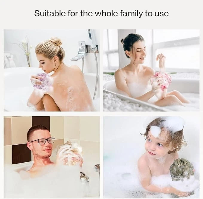 4 Pack Soft Loofa Exfoliating Body Scrubber Mesh Shower 50g/pcs