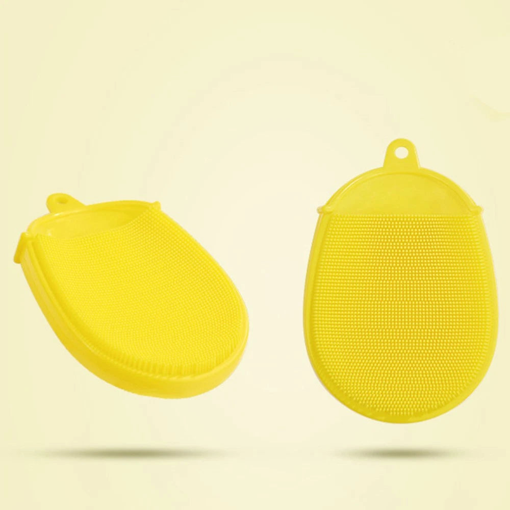 Loofah Back Scrubber Body Exfoliator Brush Yellow Glove Bath Brush
