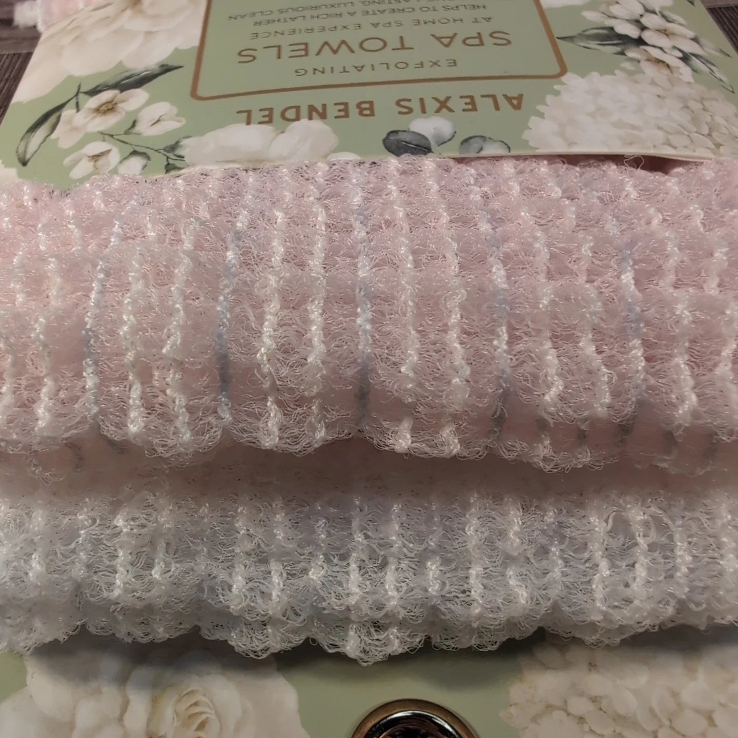 2-Pack Body Exfoliating Cloth Towel Stretchy Bath Shower Washcloth Spa