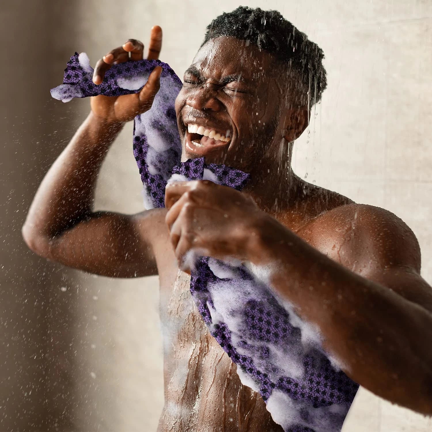 Extra Long Exfoliating Washcloth, Exfoliating Body Scrubber, Shower Towel, Lo...