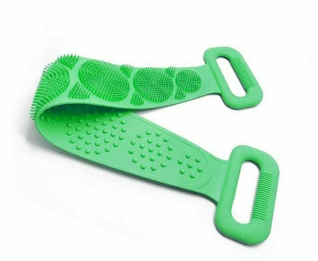 Body Cleaning Double Sided Back Scrubber Bath Shower Silicone Spa Brush Tool UK