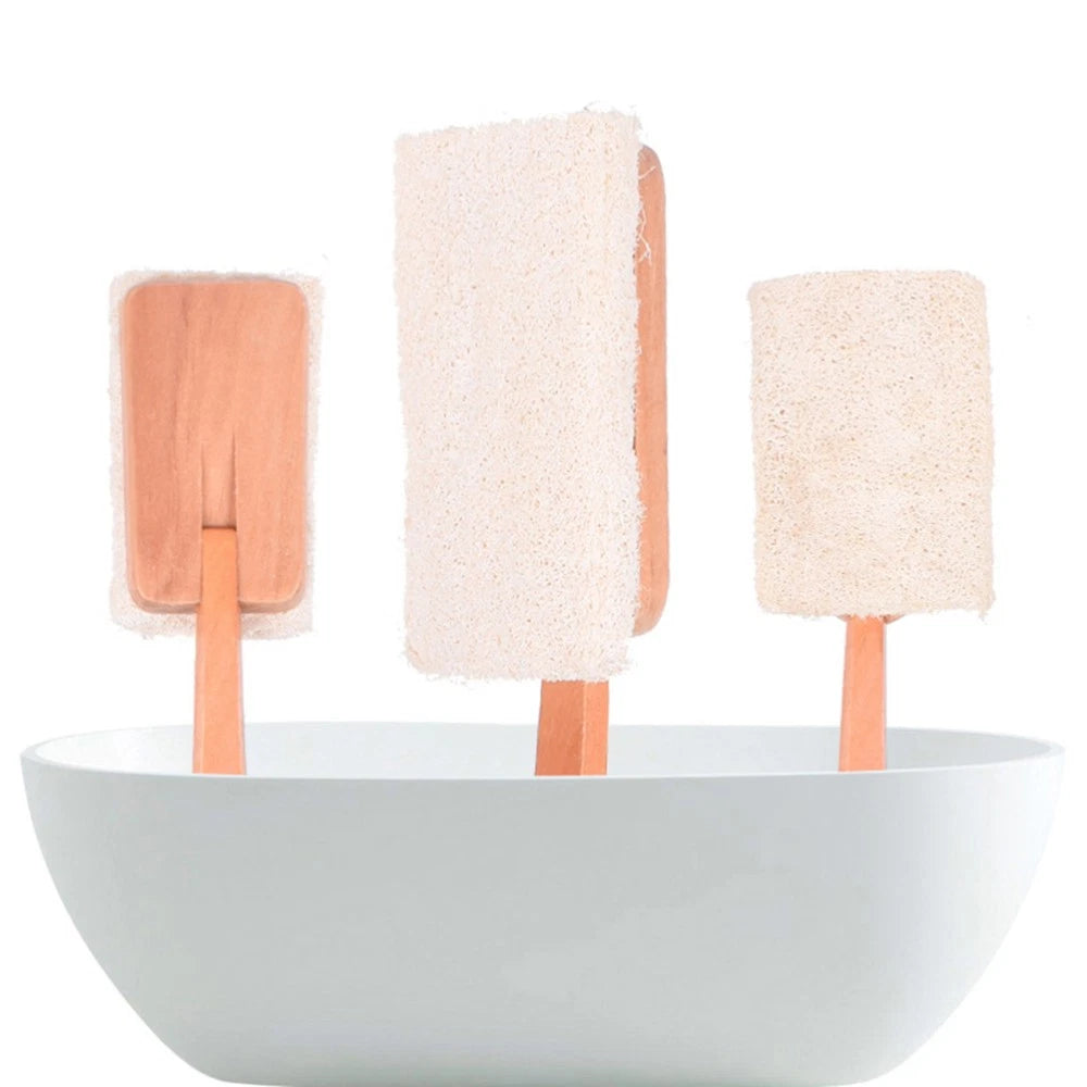 Loofah Bath Brush Scrubber Facial Exfoliating Sponges Back