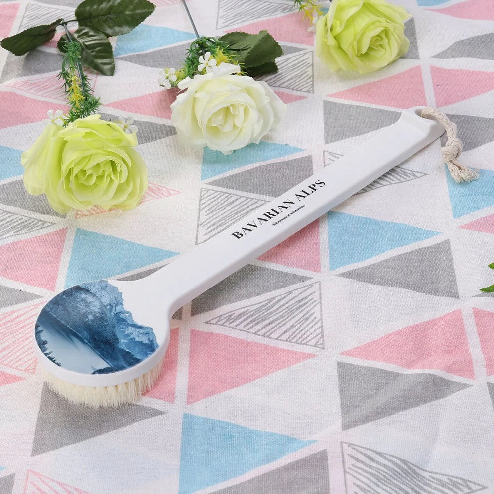 Bath Brush Body Shower Scrubber Skin Exfoliator Long Handle Printed Both
