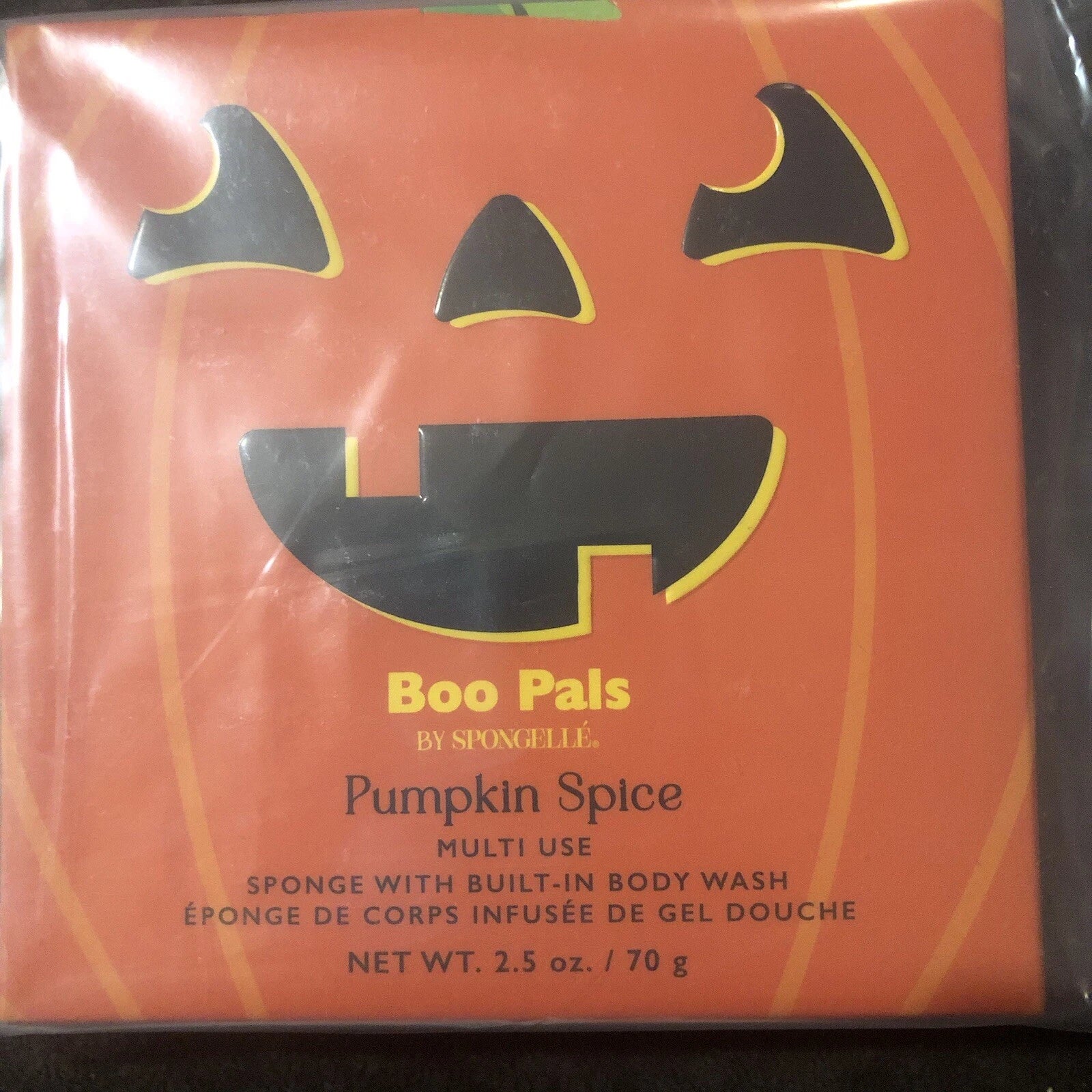 Boo Pals By Spongelle Pumpkin Spice Multi Use Sponge With Built In Body Wash