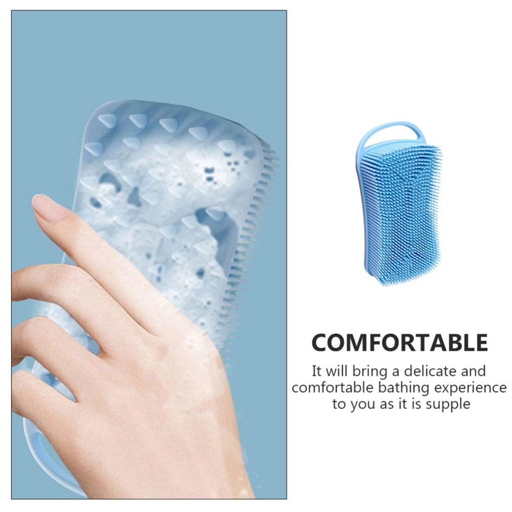 Silicone Shower Brush Practical Bath Brush with Hanging Hook Home Bath Supply