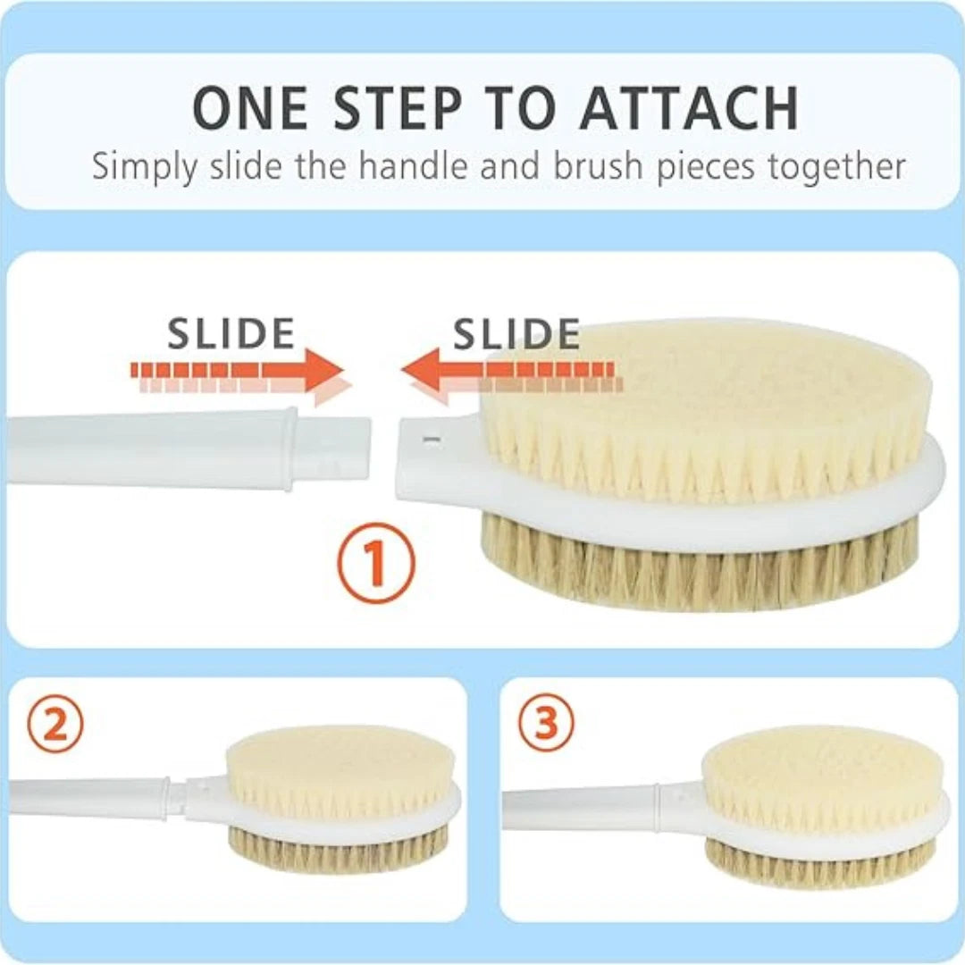 20.5 Back Bath Brush Long Handle for Shower for Elderly men and Women back Scrub