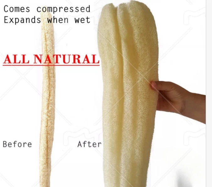 2pc Natural Loofah Sponges Organic Luffa Bath Shower Sponge Exfoliating Scrubber