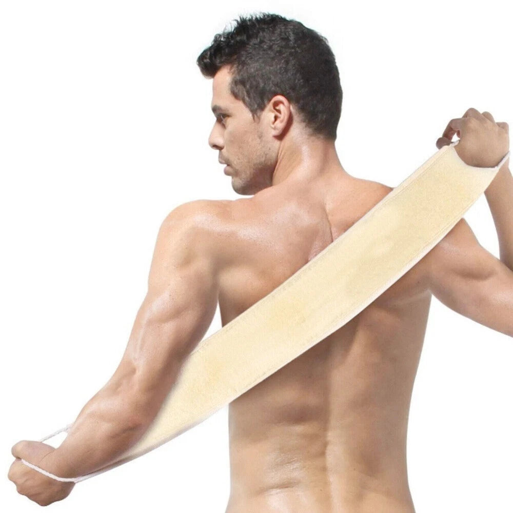 Exfoliating Backwash Belt Strap Loofah Bath Shower Body Sponge Scrubber Brush ..