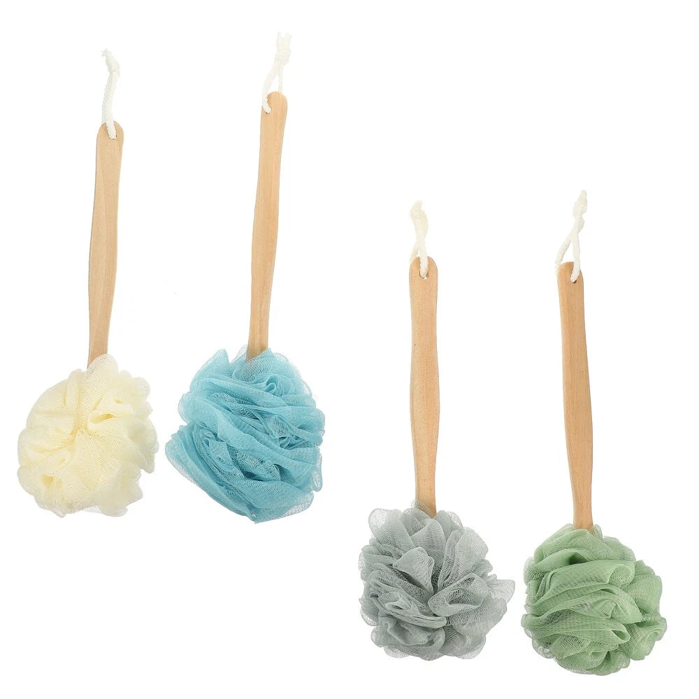 4 Pcs Bath Brush Rubs Back Brushes Shower Exfoliating Scrub Dry