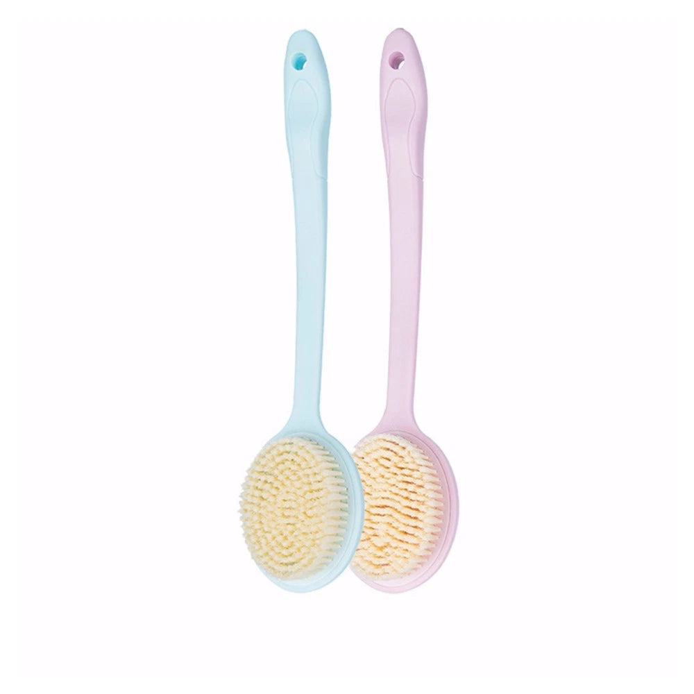2PCS Plastic Long Handle Bath Scrubber Nylon Back Brush Simple Body Massage