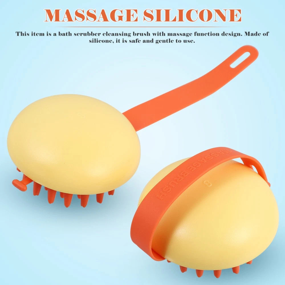 2pcs Bathroom Bath Brush Shower Skin Massage Exfoliation Scrubber with Hook