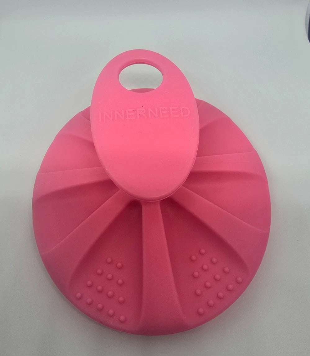 Soft Silicone Body Cleansing Brush Shower Scrubber Gentle Massage PINK Color