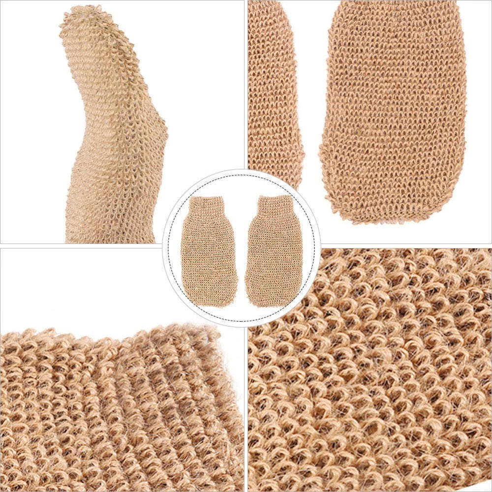 2Pcs Exfoliating Body Brush Glove Bath Scrubber for Smooth Skin