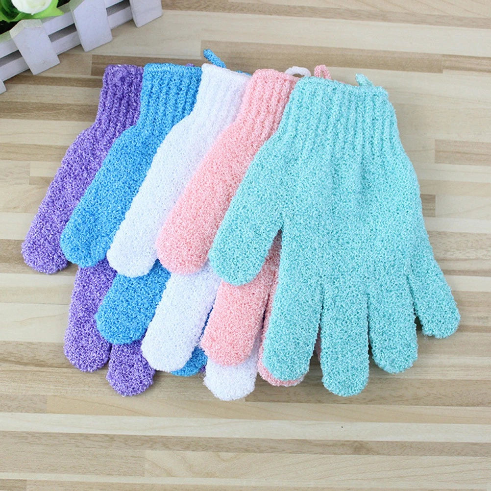 Five Finger Bath Gloves Woman Body Exfoliating Scrub Scrubber Exfoliator
