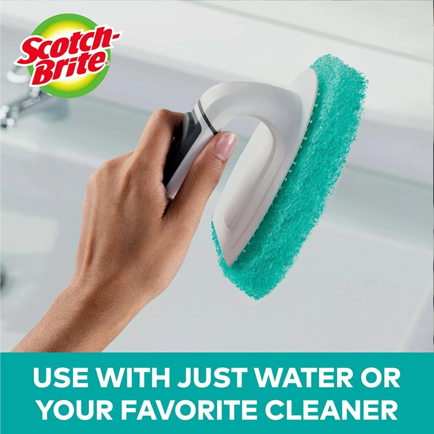 Scotch-Brite Non-Scratch Tub and Shower Scrubber Kit (2 Handle With Refill Pads)