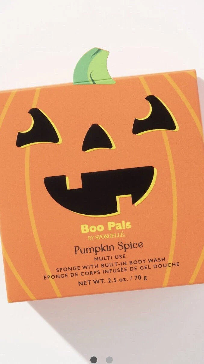 Boo Pals By Spongelle Pumpkin Spice Multi Use Sponge With Built In Body Wash
