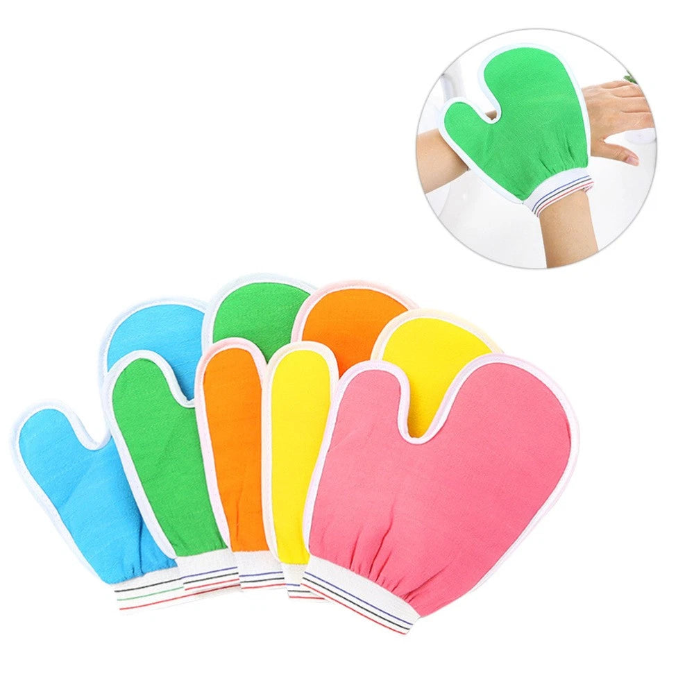 5 Pcs Bath Gloves Men and Women Body Scrub Brush Rubbing Exfoliator Scrubber