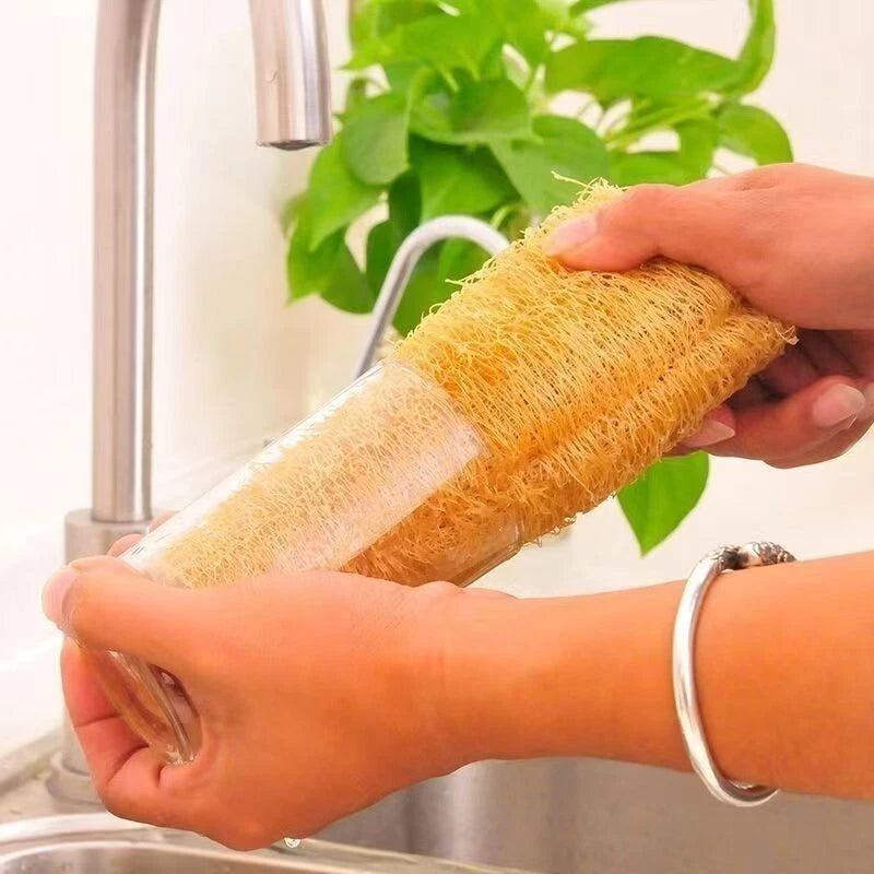 2pc Natural Loofah Sponges Organic Luffa Bath Shower Sponge Exfoliating Scrubber