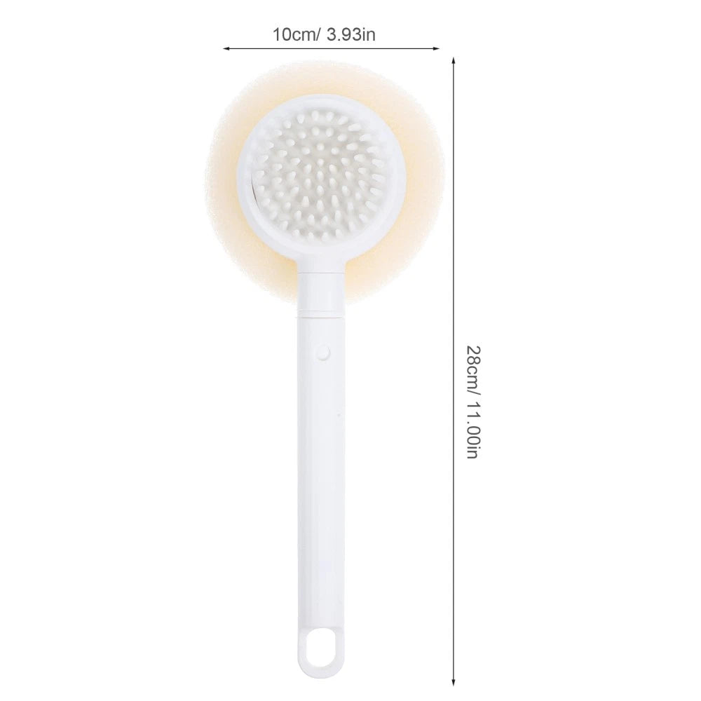 Plastic Exfoliating Brush Body Bath Brush Portable Back Scrubber Handle Shower