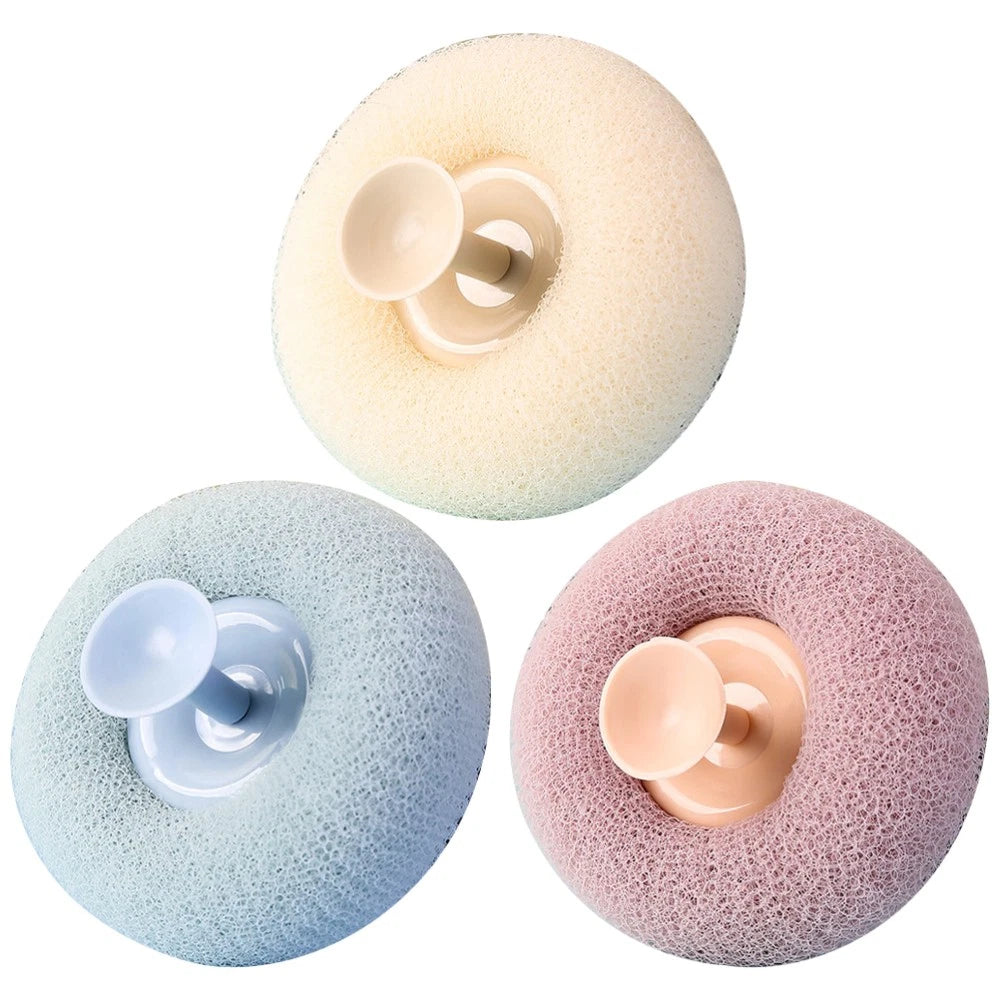 3 Pcs Bath Brush Shower Scrubber for Body Miss Poufs All Stuffdesign