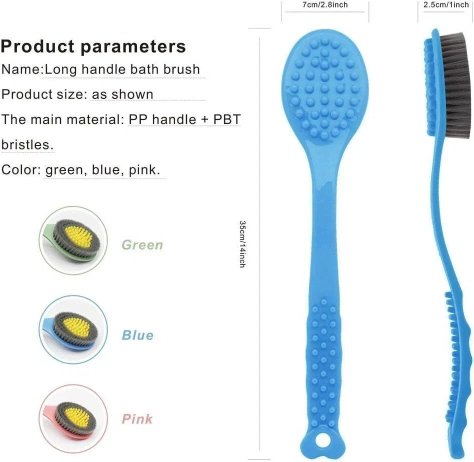 Bath Brush with Long Handle,Back Cleaning Brush,Back Scrubber -Bath & Shower